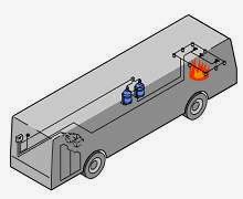 Bus fire suppression system diagram